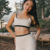 Fancy FitFlow Double Layered Athletic Bra - Cream