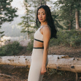 Fancy FitFlow Double Layered Athletic Bra - Cream