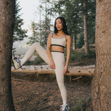 Fancy FitFlow Double Lined Leggings - Cream/Plaid