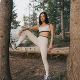 Fancy FitFlow Double Lined Leggings - Cream/Plaid