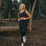 Fancy FitFlow Double Lined Leggings - Navy/Plaid