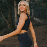 Fancy FitFlow Performance Bra Top - Navy/Plaid