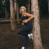 Fancy FitFlow Double Lined Leggings - Navy/Plaid