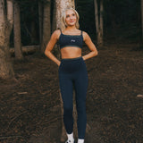 Fancy FitFlow Double Lined Leggings - Navy/Plaid