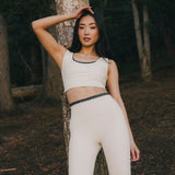 Fancy FitFlow Performance Bra Top - Cream/Plaid