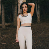 Fancy FitFlow Performance Bra Top - Cream/Plaid