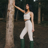 Fancy FitFlow Double Lined Leggings - Cream/Plaid