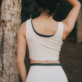 Fancy FitFlow Performance Bra Top - Cream/Plaid