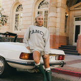 Fancy Oversized Fleece Plaid Collar Mockneck - Heather Grey/Plaid (PREORDER)