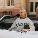 Fancy Oversized Fleece Plaid Collar Mockneck - Heather Grey/Plaid (PREORDER)