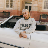 Fancy Oversized Fleece Plaid Collar Mockneck - Heather Grey/Plaid (PREORDER)