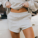 Fancy Fleece Lined Shorts - Heather Grey