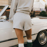 Fancy Fleece Lined Shorts - Heather Grey