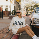 Fancy Oversized Fleece PocketCloud Mockneck - Cream/Plaid (PREORDER)