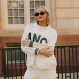 Fancy Oversized Fleece PocketCloud Mockneck - Cream/Plaid (PREORDER)