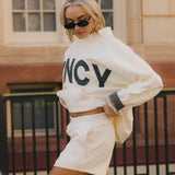 Fancy Fleece Lined Shorts - Cream