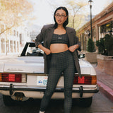 Fancy FitFlow Double Layered Athletic Bra - Plaid