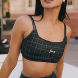 Fancy FitFlow Double Layered Athletic Bra - Plaid