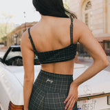 Fancy FitFlow Double Layered Athletic Bra - Plaid