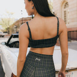 Fancy FitFlow Double Layered Athletic Bra - Plaid