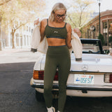 Fancy FitFlow Double Lined Leggings - Alpine Green/Plaid