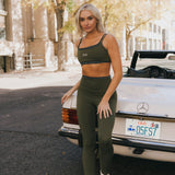 Fancy FitFlow Double Lined Leggings - Alpine Green/Plaid