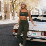 Fancy FitFlow Double Lined Leggings - Alpine Green/Plaid