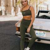 Fancy FitFlow Double Lined Leggings - Alpine Green/Plaid