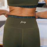 Fancy FitFlow Double Lined Leggings - Alpine Green/Plaid