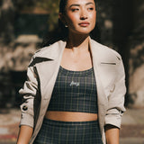 Fancy FitFlow Performance Bra Top - Plaid