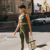 Fancy FitFlow Performance Bra Top - Forest Green/Plaid