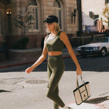 Fancy FitFlow Performance Bra Top - Forest Green/Plaid