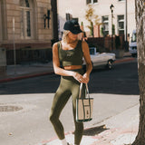 Fancy FitFlow Performance Bra Top - Forest Green/Plaid