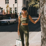 Fancy FitFlow Performance Bra Top - Forest Green/Plaid