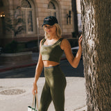 Fancy FitFlow Performance Bra Top - Forest Green/Plaid