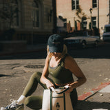 Fancy FitFlow Performance Bra Top - Forest Green/Plaid