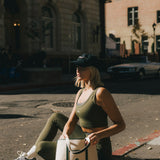 Fancy FitFlow Performance Bra Top - Forest Green/Plaid