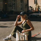 Fancy FitFlow Performance Bra Top - Forest Green/Plaid