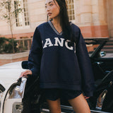 Varsity Nylon Pullover - Autumn Navy
