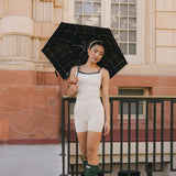 Fancy FitFlow Double Layered Tank - Cream/Plaid