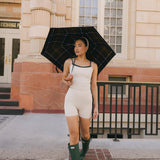 Fancy FitFlow Double Layered Tank - Cream/Plaid