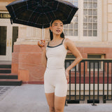 Fancy FitFlow Double Layered Tank - Cream/Plaid