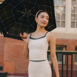 Fancy FitFlow Double Layered Tank - Cream/Plaid