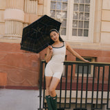 Fancy FitFlow Double Layered Tank - Cream/Plaid