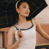 Fancy FitFlow Double Layered Tank - Cream/Plaid