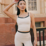 Fancy FitFlow Double Lined Shorts - Cream/Plaid