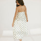 Hallie Polka Dot Midi Dress - Cream