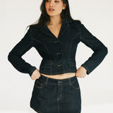 Lizzy Mini Skort - Dark Denim