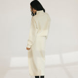 Lainey High Neck Sweater Skirt Set - Cream