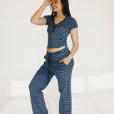 Catalina Striped Tee - Blue Jay